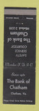 Matchbook Cover - Bank of Chatham VA