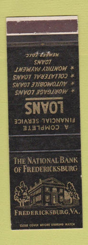 Matchbook Cover - National Bank of Fredericksburg VA