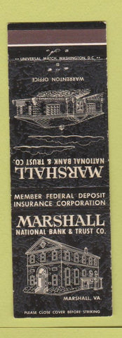 Matchbook Cover - Marshall National Bank and Trust VA Warrenton