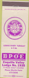 Matchbook Cover - Matchbook Cover Elks Club Coquille OR