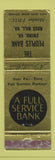 Matchbook Cover - Peoples Bank Ewing Rose Hill VA WEAR
