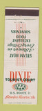Matchbook Cover - Dixie Tourist Court Steeles Tavern VA