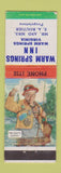 Matchbook Cover - Warm Springs Inn VA low phone # WEAR