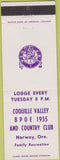 Matchbook Cover - Matchbook Cover Elks Club Norway OR