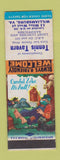 Matchbook Cover - Tennis Tavern Williamsburg VA hillbilly