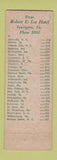 Matchbook Cover - Robert E Lee Hotel Lexington VA