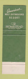 Matchbook Cover - Homestead Hot Springs VA resort