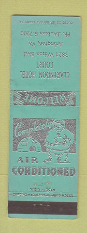 Matchbook Cover - Clarenton Hotel Court Arlington VA Eskimo WEAR