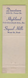 Matchbook Cover - Anthony Beauty Fashions West ST Paul MN girlie