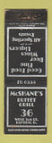 Matchbook Cover - McShane's Buffet Grill Dayton OH WORN