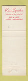 Matchbook Cover - Ross Sparks Wines Los Angeles CA