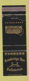 Matchbook Cover - Danners Cambridge Inn CHAIN WEAR