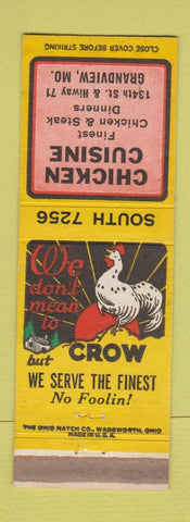 Matchbook Cover - Chicken Cuisine Restaurant Grandview MO