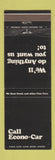 Matchbook Cover - Call Econo Car Rentals