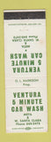 Matchbook Cover - Ventura 5 Minute Car Wash CA WEAR