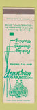 Matchbook Cover - Downtown Garage parking oil gas Youngstown OH WEAR