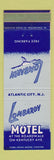Matchbook Cover - Lombardy Motel Atlantic City NJ WEAR