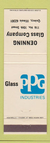 Matchbook Cover - PPG Glass Oenning Quincy IL