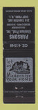 Matchbook Cover - Parsons Aluminum East Providence RI windows doors