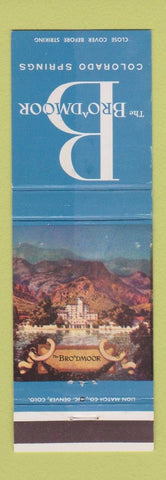 Matchbook Cover - Broadmoor Colorado Springs PRINTING ERROR