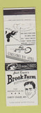 Matchbook Cover - Jack Davis's Brook Farm Restaurant Chevy Chase MD