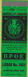 Matchbook Cover - Matchbook Cover Elks Club Levittown NY