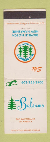 Matchbook Cover - The Balsams Dixville Notch NH WEAR