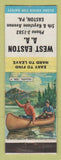 Matchbook Cover - West Easton AA Easton PA WEAR