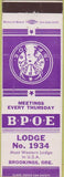 Matchbook Cover - Matchbook Cover Elks Club Brookings OR