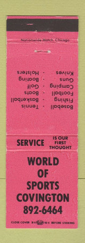 Matchbook Cover - World of Sports sporting goods Covington KY?