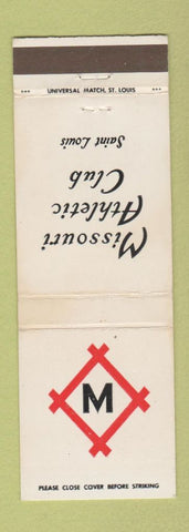 Matchbook Cover - Missouri Athletic Club St Louis MO