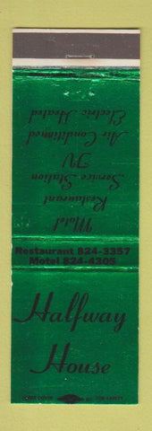Matchbook Cover - Halfway House Restaurant Motel Williamstown KY