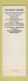 Matchbook Cover - Halfway House Restaurant Motel Williamstown KY