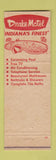 Matchbook Cover - Drake Motel Indianapolis IN Pine Manor Dunreith