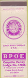 Matchbook Cover - Matchbook Cover Elks Club Coquille OR