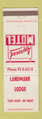 Matchbook Cover - Landmark Lodge Motel