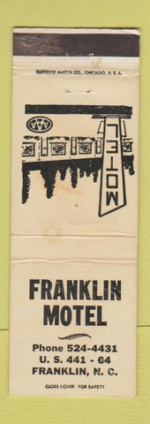 Matchbook Cover - Franklin Motel Franklin NC WEAR