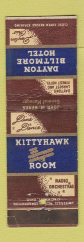 Matchbook Cover - Dayton Biltmore Hotel OH WEAR