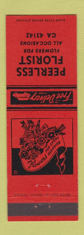 Matchbook Cover - Peerless Florist Flowers