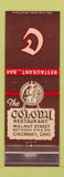 Matchbook Cover - The Colony Restaurant Cincinnati OH