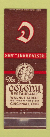 Matchbook Cover - The Colony Restaurant Cincinnati OH