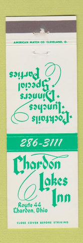 Matchbook Cover - Chardon Lakes Inn Chardon OH