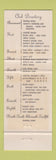 Matchbook Cover - Milwaukee Athletic Club WI