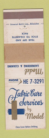 Matchbook Cover - Fabric Care Service Model Laundry WEAR