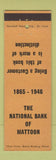 Matchbook Cover - National Bank of Mattoon IL