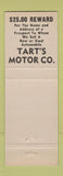 Matchbook Cover - Tart's Motors Fayetteville NC GREEN