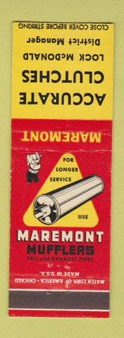 Matchbook Cover - Maremont Mufflers Lock McDonald