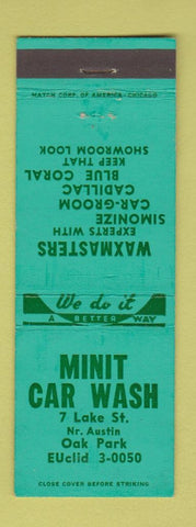 Matchbook Cover - Minit Car Wash Oak Park IL