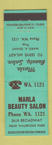 Matchbook Cover - Marla Beauty Salon  low phone #