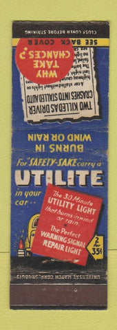 Matchbook Cover - Utilite Utility Light safety